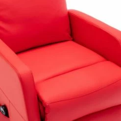 VidaXL Fauteuil inclinable Rouge Similicuir -Fauteuils Soldes image 6 321371