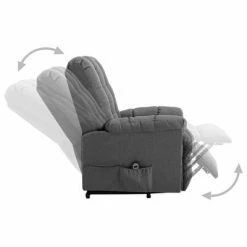 VidaXL Fauteuil inclinable Gris clair Tissu 13 VidaXL Fauteuil inclinable Gris clair Tissu -Fauteuils Soldes image 6 321380