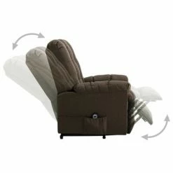 VidaXL Fauteuil inclinable Marron Tissu -Fauteuils Soldes image 6 321384