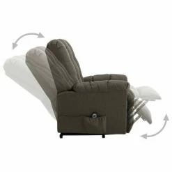 VidaXL Fauteuil inclinable Taupe Tissu 13 VidaXL Fauteuil inclinable Taupe Tissu -Fauteuils Soldes image 6 321388