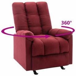 VidaXL Fauteuil inclinable Rouge bordeaux Tissu -Fauteuils Soldes image 6 321403