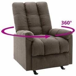 VidaXL Fauteuil inclinable Marron Tissu -Fauteuils Soldes image 6 321404