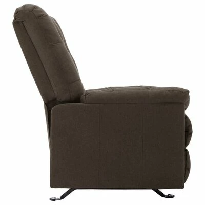 VidaXL Fauteuil inclinable Marron foncé Tissu 8 VidaXL Fauteuil inclinable Marron foncé Tissu – Image 6