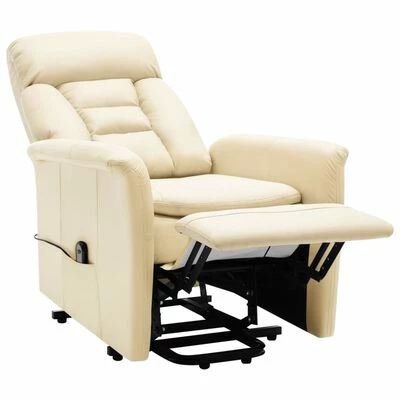 VidaXL Fauteuil inclinable Blanc Similicuir 8 VidaXL Fauteuil inclinable Blanc Similicuir – Image 6