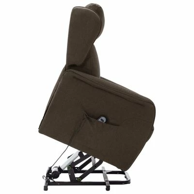 VidaXL Fauteuil inclinable Marron foncé Tissu 8 VidaXL Fauteuil inclinable Marron foncé Tissu – Image 6
