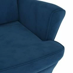 VidaXL Fauteuil Bleu Velours -Fauteuils Soldes image 6 324058
