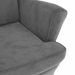 VidaXL Fauteuil Gris clair Velours 13 VidaXL Fauteuil Gris clair Velours -Fauteuils Soldes image 6 324059