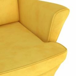 VidaXL Fauteuil Jaune moutarde Velours 13 VidaXL Fauteuil Jaune moutarde Velours -Fauteuils Soldes image 6 324066
