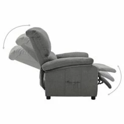 VidaXL Fauteuil inclinable Gris clair Tissu -Fauteuils Soldes image 6 324069