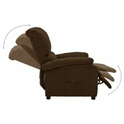 VidaXL Fauteuil inclinable Marron foncé Tissu -Fauteuils Soldes image 6 324074