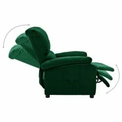 VidaXL Fauteuil inclinable Vert foncé Tissu -Fauteuils Soldes image 6 324075