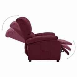 VidaXL Fauteuil inclinable Violet Tissu -Fauteuils Soldes image 6 324076