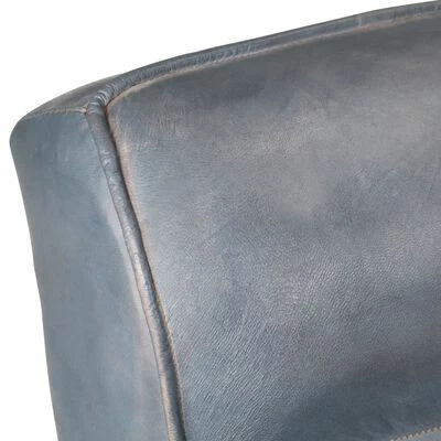 VidaXL Fauteuil 60x75x90 cm Gris Cuir de chèvre véritable 8 VidaXL Fauteuil 60x75x90 cm Gris Cuir de chèvre véritable – Image 6