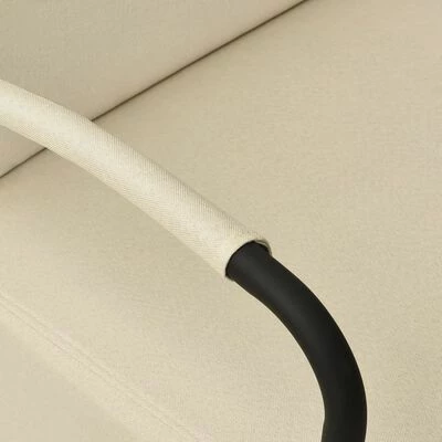 VidaXL Fauteuil Crème Tissu 8 VidaXL Fauteuil Crème Tissu – Image 6