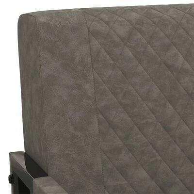 VidaXL Fauteuil Gris foncé Similicuir 8 VidaXL Fauteuil Gris foncé Similicuir – Image 6