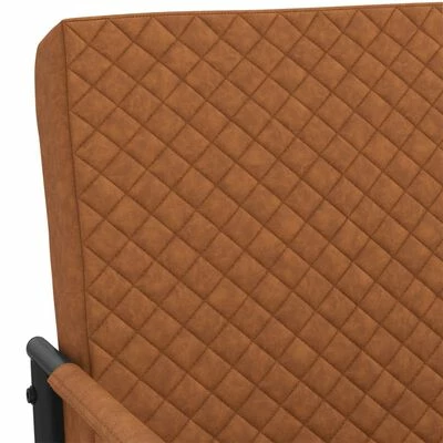 VidaXL Chaise cantilever Marron mat Similicuir 8 VidaXL Chaise cantilever Marron mat Similicuir – Image 6