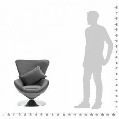 VidaXL Fauteuil pivotant en forme d’œuf et coussin Gris clair Velours 13 VidaXL Fauteuil pivotant en forme d’œuf et coussin Gris clair Velours -Fauteuils Soldes image 6 326211