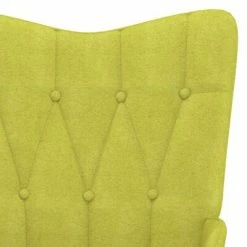 VidaXL Chaise de relaxation avec tabouret Vert Tissu 13 VidaXL Chaise de relaxation avec tabouret Vert Tissu -Fauteuils Soldes image 6 327539