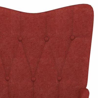 VidaXL Chaise de relaxation avec tabouret Rouge bordeaux Tissu 8 VidaXL Chaise de relaxation avec tabouret Rouge bordeaux Tissu – Image 6