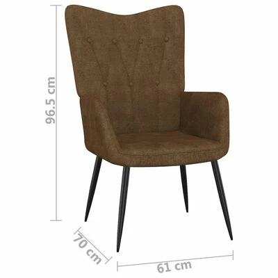 VidaXL Chaise de relaxation Marron Tissu 8 VidaXL Chaise de relaxation Marron Tissu – Image 6