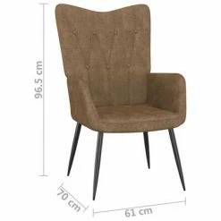 VidaXL Chaise de relaxation Taupe Tissu 13 VidaXL Chaise de relaxation Taupe Tissu -Fauteuils Soldes image 6 327554