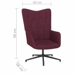VidaXL Chaise de relaxation Violet Tissu -Fauteuils Soldes image 6 327577