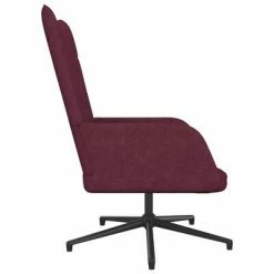 VidaXL Chaise de relaxation avec tabouret Violet Tissu -Fauteuils Soldes image 6 327588