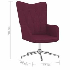 VidaXL Chaise de relaxation Violet Tissu -Fauteuils Soldes image 6 327599