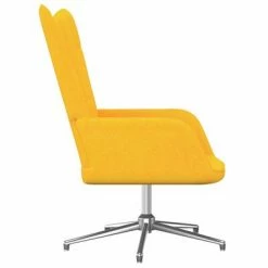 VidaXL Chaise de relaxation avec tabouret Jaune moutarde Tissu -Fauteuils Soldes image 6 327607