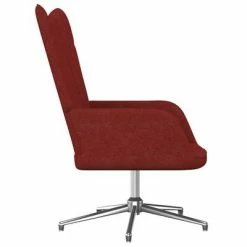 VidaXL Chaise de relaxation avec tabouret Rouge bordeaux Tissu -Fauteuils Soldes image 6 327608