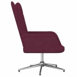 VidaXL Chaise de relaxation avec tabouret Violet Tissu -Fauteuils Soldes image 6 327610
