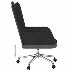 VidaXL Chaise de relaxation Noir Tissu 13 VidaXL Chaise de relaxation Noir Tissu -Fauteuils Soldes image 6 327639