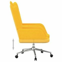 VidaXL Chaise de relaxation Jaune moutarde Tissu -Fauteuils Soldes image 6 327640
