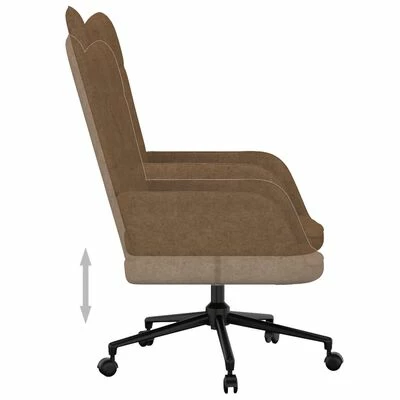 VidaXL Chaise de relaxation Taupe Tissu 8 VidaXL Chaise de relaxation Taupe Tissu – Image 6