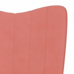 VidaXL Chaise de relaxation Rose Velours -Fauteuils Soldes image 6 327659