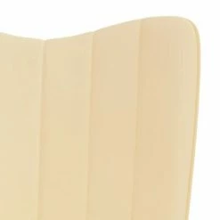 VidaXL Chaise de relaxation Blanc crème Velours 13 VidaXL Chaise de relaxation Blanc crème Velours -Fauteuils Soldes image 6 327664