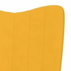 VidaXL Chaise de relaxation Jaune moutarde Velours 13 VidaXL Chaise de relaxation Jaune moutarde Velours -Fauteuils Soldes image 6 327684