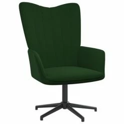 VidaXL Chaise de relaxation avec repose-pied Vert foncé Velours 13 VidaXL Chaise de relaxation avec repose-pied Vert foncé Velours -Fauteuils Soldes image 6 327712