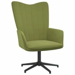 VidaXL Chaise de relaxation avec repose-pied Vert clair Velours -Fauteuils Soldes image 6 327713