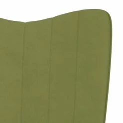 VidaXL Chaise de relaxation Vert clair Velours -Fauteuils Soldes image 6 327724