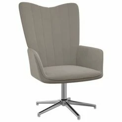 VidaXL Chaise de relaxation avec repose-pied Gris clair Velours 13 VidaXL Chaise de relaxation avec repose-pied Gris clair Velours -Fauteuils Soldes image 6 327732