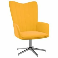 VidaXL Chaise de relaxation avec repose-pied Jaune moutarde Velours 13 VidaXL Chaise de relaxation avec repose-pied Jaune moutarde Velours -Fauteuils Soldes image 6 327739