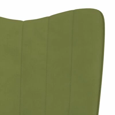 VidaXL Chaise de relaxation Vert clair Velours 8 VidaXL Chaise de relaxation Vert clair Velours – Image 6