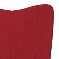 VidaXL Chaise de relaxation Rouge bordeaux Velours -Fauteuils Soldes image 6 327781