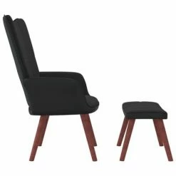 VidaXL Chaise de relaxation avec repose-pied Noir Velours et PVC 13 VidaXL Chaise de relaxation avec repose-pied Noir Velours et PVC -Fauteuils Soldes image 6 327804