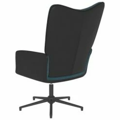 VidaXL Chaise de relaxation Bleu Velours et PVC -Fauteuils Soldes image 6 327841