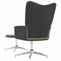 VidaXL Chaise de relaxation avec repose-pied Vert clair Velours et PVC 13 VidaXL Chaise de relaxation avec repose-pied Vert clair Velours et PVC -Fauteuils Soldes image 6 327867