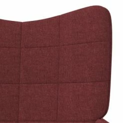 VidaXL Chaise de relaxation avec tabouret Rouge bordeaux Tissu -Fauteuils Soldes image 6 327938
