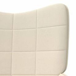 VidaXL Chaise de relaxation avec tabouret Crème Tissu 13 VidaXL Chaise de relaxation avec tabouret Crème Tissu -Fauteuils Soldes image 6 327954