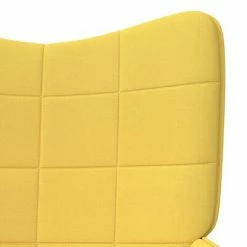 VidaXL Chaise de relaxation avec tabouret Jaune moutarde Tissu -Fauteuils Soldes image 6 327959